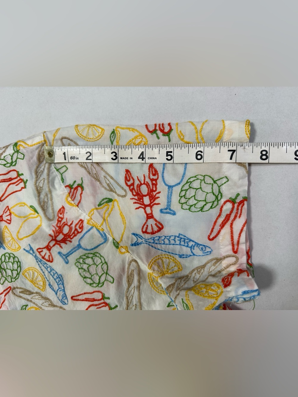 Cynthia Rowley L Cotton Boxy Relaxed Button Up Coastal Beachy Tomato Girl Summer - Picture 6 of 16
